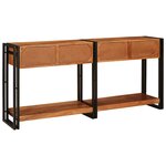 vidaXL Tables console avec tiroir 2 Pièces Marron Bois d'Acacia Massif
