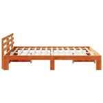 vidaXL Cadre de lit Marron 160 x 200 cm Bois de pin massif