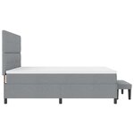 vidaXL Lit à ressorts avec matelas Gris clair 200 x 200 cm tissu
