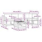 vidaXL Ensemble de canapés d'extérieur 6 pc Naturel et Crème