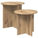 vidaXL Ensemble de tables d'appoint 2 pièces Chêne artisanal