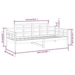 vidaXL Lit de jour sans matelas bois de pin massif 90x200 cm