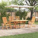 vidaXL Ensemble de salle à manger pour jardin 5 Pièces Marron