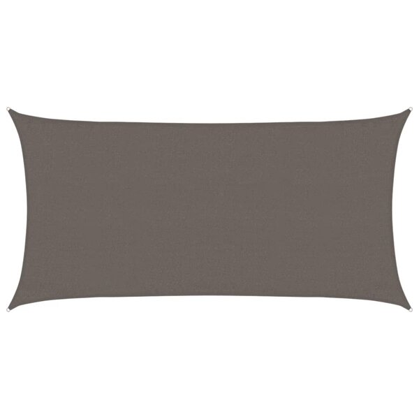 vidaXL Voile d'ombrage 160 g/m² anthracite 3x6 m PEHD