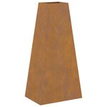 vidaXL Braise Marron 50 x 35 x 100 cm Acier résistant aux intempéries