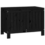 vidaXL Boîte de rangement de jardin Noir 76x42 5x54 cm Bois massif pin
