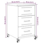 vidaXL Table de chevet rose 36x39x59 cm acier