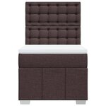 vidaXL Sommier à lattes de lit avec matelas Marron foncé 90x200 cm