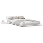 vidaXL Cadre de lit Blanc 120 x 200 cm bois