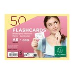 Paquet De 50 Flashcards Sous Film + Anneau - Bristol Dots Perforé - Format A6 - Jaune - X 19 - Exacompta