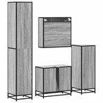 vidaXL Ensemble de meubles de salle de bain 4 Pièces sonoma gris