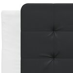 vidaXL Cadre de lit sans matelas Zadar blanc et noir 90x200 cm similicuir