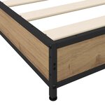 vidaXL Cadre de lit Chêne artisanal 80 x 200 cm Bois d'ingénierie