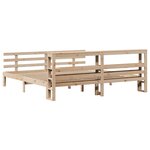 vidaXL Cadre de lit avec tête de lit sans matelas 200x200 cm