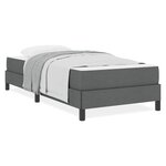 vidaXL Lit à ressorts avec matelas Gris foncé 80 x 200 cm tissu