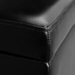 Banc banquette 116 x 39 x 44 cm long de rangement bois noir 02_0010770