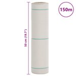 vidaXL Membrane anti-mauvaises herbes blanc 0 5x150 m PP