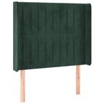 vidaXL Sommier à lattes de lit matelas LED Vert foncé 90x190cm Velours