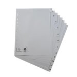 Intercalaires Imprimés Numériques Pp Recyclé Gris - 12 Positions - A4 - Gris - X 20 - Exacompta