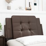 vidaXL Coussin de tête de lit marron 90 cm similicuir