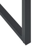 vidaXL Ensemble de bar de jardin 7 Pièces noir acier enduit de poudre