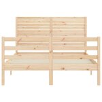 vidaXL Cadre de lit sans matelas 140x190 cm bois massif