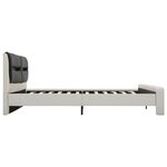vidaXL Cadre de lit avec LED Blanc et noir Similicuir 180x200 cm