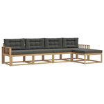 vidaXL Ensemble de canapés d'extérieur 4 pc Blanc et anthracite
