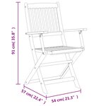 vidaXL Ensemble à manger d'extérieur pliable 5Pièces Bois d'acacia solide