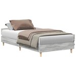 vidaXL Cadre de lit sans matelas sonoma gris 100x200 cm