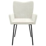 vidaXL Chaises à manger lot de 2 Crème Velours