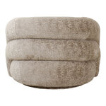 Chaise de salon avec fonction pivotante marron clair