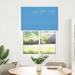 vidaXL Store plissé bleu 95x100 cm largeur du tissu 94 4 cm polyester