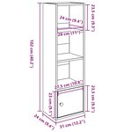 vidaXL Bibliothèque chêne fumé 31x24x102 cm bois d'ingénierie