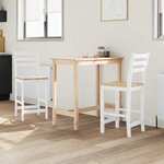 vidaXL Chaises de salle à manger 2 Pièces Blanc 40 x 47 5 x 99 5 cm