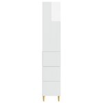 vidaXL Ensemble de Meubles 2 Pièces Blanc brillant 33 x 34 5 x 90 cm