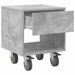 vidaXL Table de chevet 2 Pièces Gris béton 40 5 x 40 x 48 cm