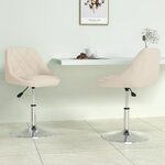 Vidaxl chaises pivotantes de salle à manger 2 pcs crème velours