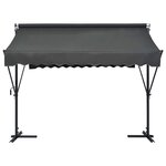 vidaXL Auvent sur pied 300 x 300 cm Anthracite
