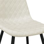 vidaXL Chaises à manger lot de 4 crème velours