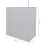 vidaXL Pare baignoire en L 70x120x137 cm 4 panneaux pliables