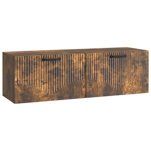 vidaXL Meuble TV mural Chêne fumé 98 x 31 x 30 cm Bois d'ingénierie