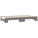 vidaXL Lit de jour avec lit gigogne taupe 80x200 cm tissu