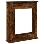 VidaXL Cadre de cheminée chêne fumé 75x20x87 5 cm bois d'ingénierie