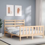 vidaXL Cadre de lit sans matelas 140x200 cm bois massif de pin