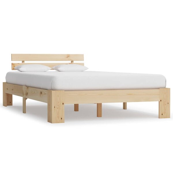 vidaXL Cadre de lit sans matelas bois de pin massif 120x200 cm
