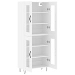 vidaXL Buffet haut Blanc 69 5x34x180 cm Bois d'ingénierie