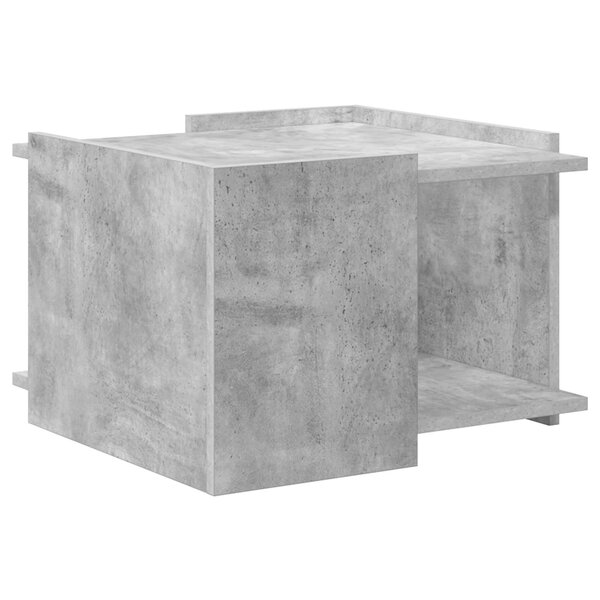 vidaXL Table basse Gris béton 50 5 x 50 x 33 cm Bois d'ingénierie