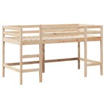 vidaXL Lit superposé et échelle et toit 90x200 cm bois de pin massif