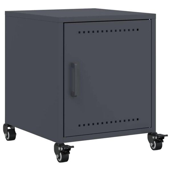 vidaXL Table de chevet anthracite 36x39x43 5 cm acier